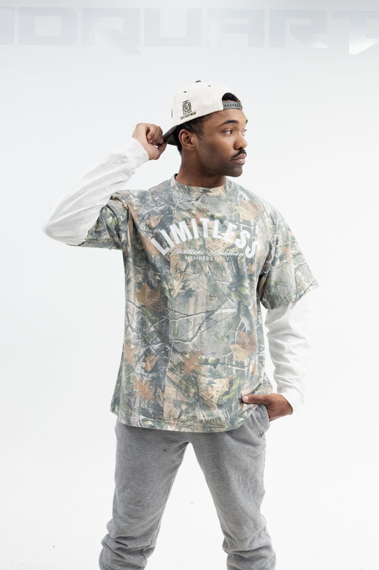 HUSTLERS AMBITION CAMO - CREME LONG SLEEVE